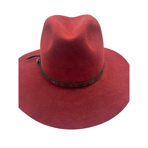 Vintage BEAVER HATS SINCE 1860 BEAVER XXXXX CUSTOM MADE RED in Size 7 1/8
MODERN - Picture 2 of 12